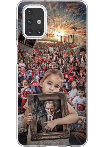 Samsung Galaxy M31S Uyumlu Anıtkabir Atatürk Portre Baskılı Silikon Kılıf