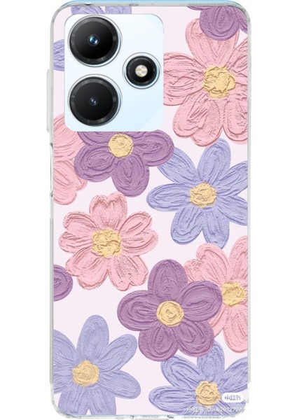Infinix Hot 30I Uyumlu Renkli Papatyalar Sulu Boya Baskılı Silikon Kılıf