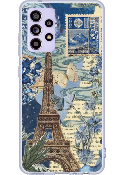 Samsung Galaxy A52 - A52S Uyumlu Paris ve Eyfel Kulesi Baskılı Silikon Kılıf