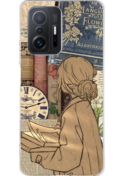 Xiaomi Mi 11T - 11T Pro Uyumlu Retro Gazete Kadın Tasarımlı Baskılı Silikon Kılıf