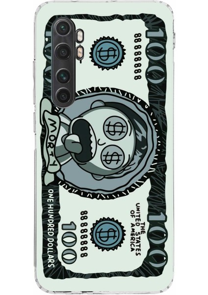 Mi Note 10 Lite Uyumlu Morty Dolar Baskılı Silikon Kılıf