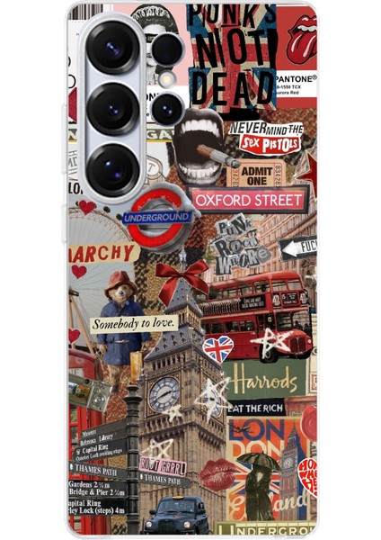 Samsung Galaxy S25 Ultra Uyumlu Londra Baskılı Silikon Kılıf