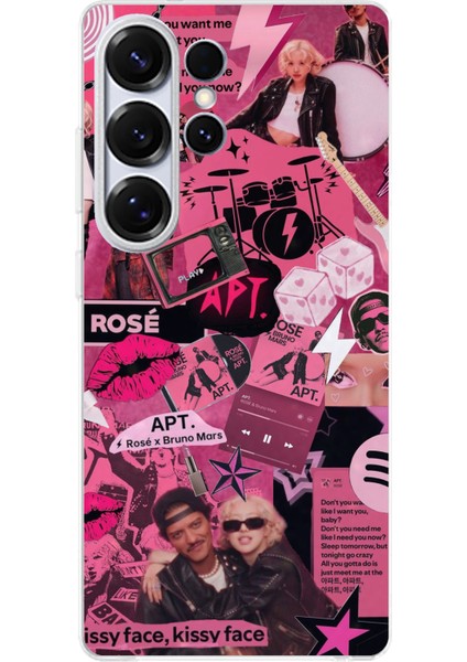 Samsung Galaxy S25 Ultra Uyumlu Blackpink Kolaj Baskılı Silikon Kılıf