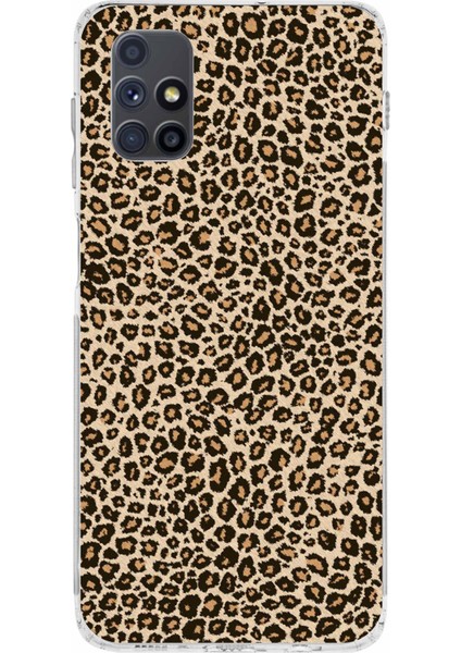 Samsung Galaxy M51 Uyumlu Leopar Tasarımlı Baskılı Silikon Kılıf