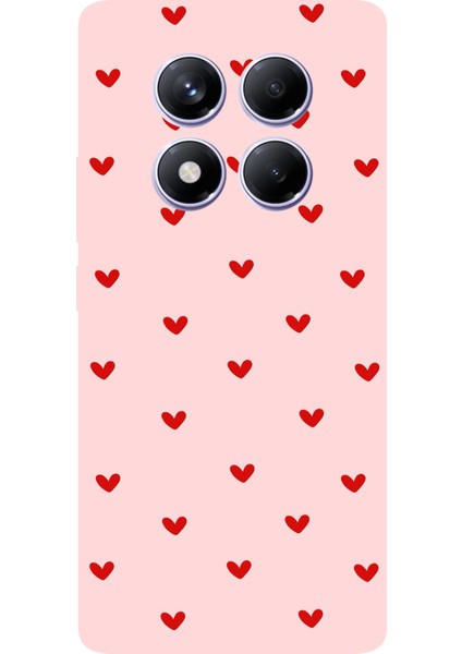 Redmi Note 14 Pro Plus 5g Uyumlu Kırmızı Minik Kalpler Baskılı Silikon Kılıf