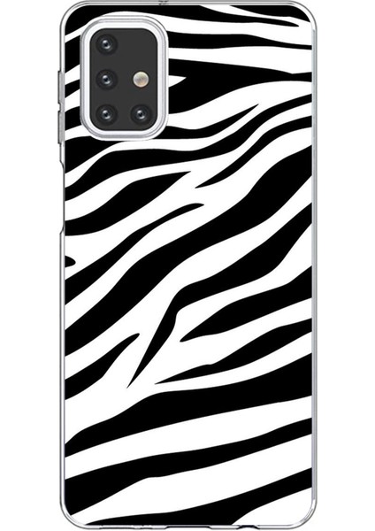 Samsung Galaxy M31S Uyumlu Zebra Tasarımlı Baskılı Silikon Kılıf