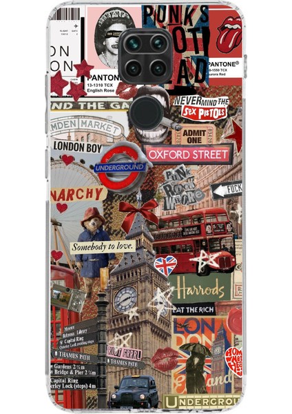 Redmi Note 9 Uyumlu Londra Baskılı Silikon Kılıf