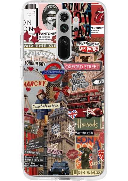 Redmi Note 8 Pro Uyumlu Londra Baskılı Silikon Kılıf