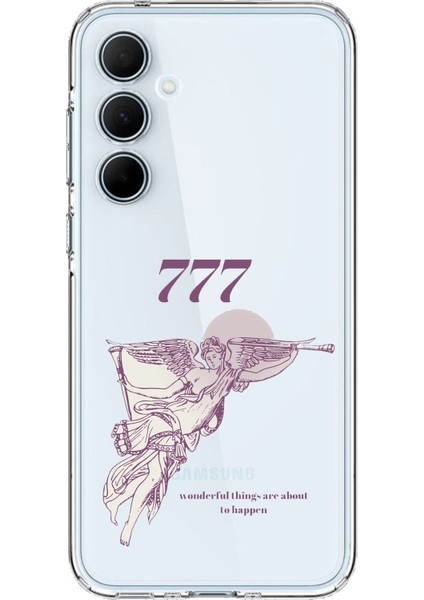 Samsung Galaxy A35 Uyumlu 777 Melek Tasarımlı Baskılı Silikon Kılıf