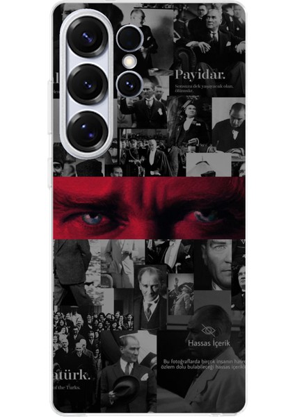 Samsung Galaxy S25 Ultra Uyumlu Atatürk Gözler Tasarım Baskılı Silikon Kılıf