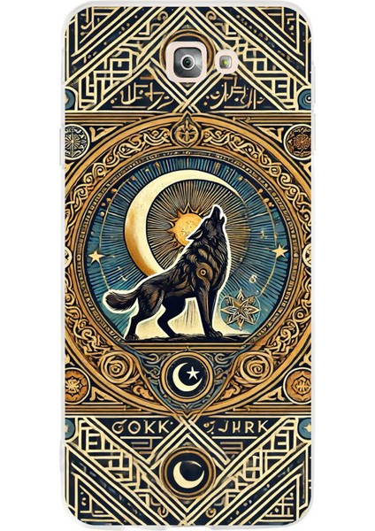 Samsung Galaxy J7 Prime Uyumlu Yalnız Kurt Göktürk Baskılı Silikon Kılıf