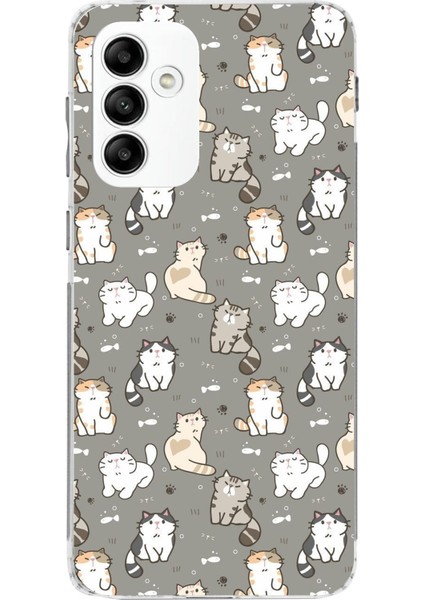 Samsung Galaxy A05S Uyumlu Minik Sevimli Kediler Baskılı Silikon Kılıf