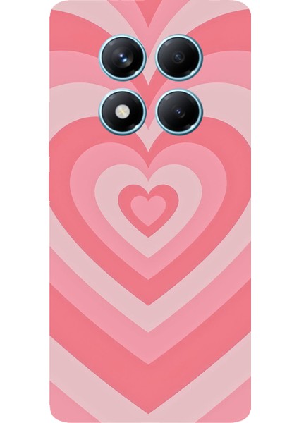 Redmi Note 14 Pro 4g Uyumlu Pembe Kalpler Baskılı Silikon Kılıf