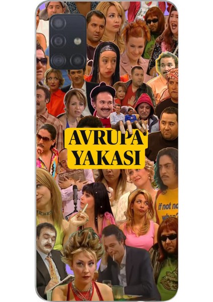 Samsung Galaxy A51 Uyumlu Avrupa Yakası Baskılı Silikon Kılıf