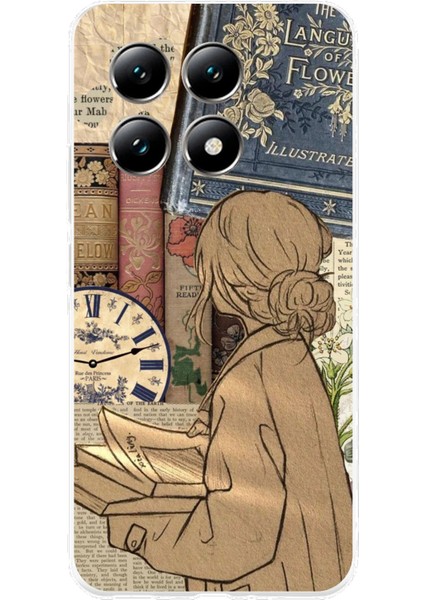 Xiaomi Mi 14T Uyumlu Retro Gazete Kadın Tasarımlı Baskılı Silikon Kılıf