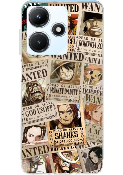 Infinix Hot 30I Uyumlu One Piece Gazete Tasarımlı Baskılı Silikon Kılıf