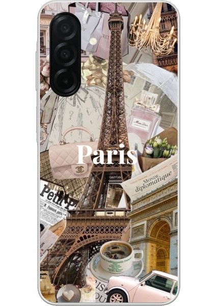 Samsung Galaxy A26 Uyumlu Paris Kolaj Baskılı Silikon Kılıf