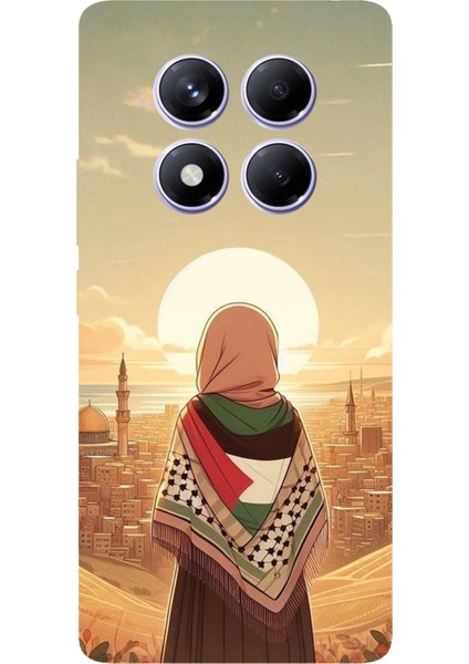 Redmi Note 14 Pro Plus 5g Uyumlu Filistine Özgürlük Kız Baskılı Silikon Kılıf
