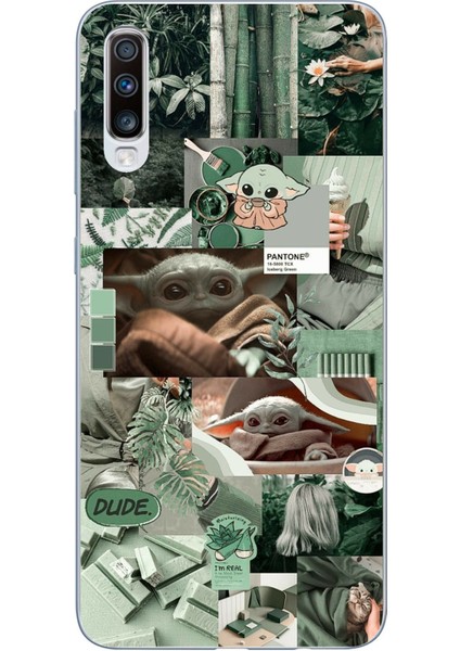 Samsung Galaxy A30S - A50 Uyumlu Yoda Kolaj Baskılı Silikon Kılıf