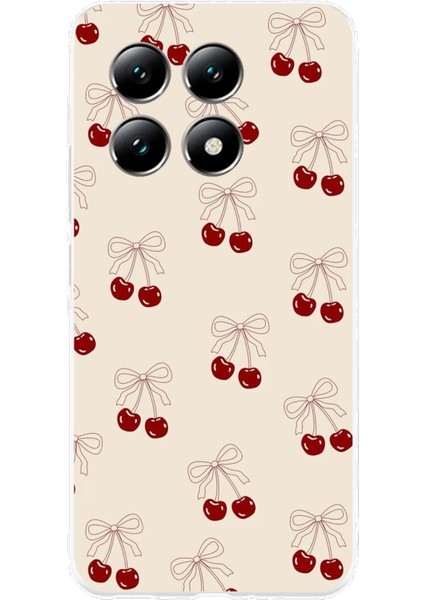 Xiaomi Mi 14T Uyumlu Fiyonklu Kirazlar Baskılı Silikon Kılıf