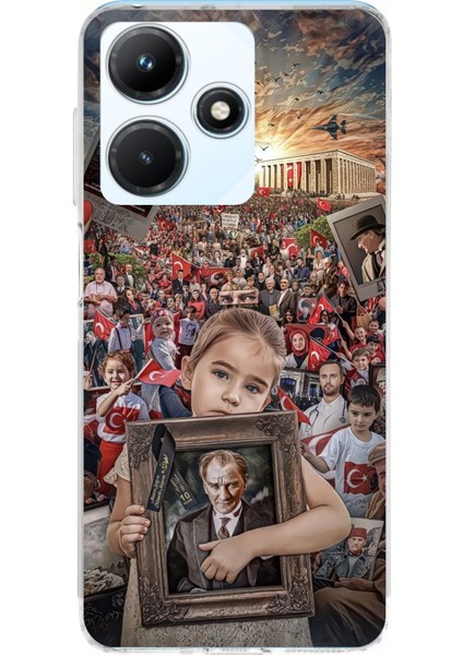 Infinix Hot 30I Uyumlu Anıtkabir Atatürk Portre Baskılı Silikon Kılıf