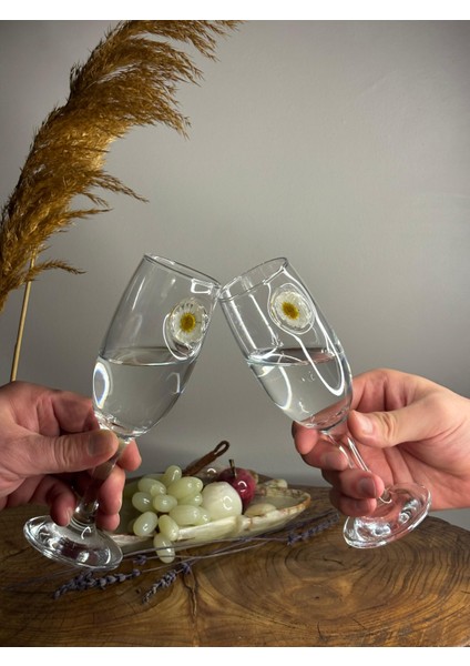 Şampanya Kadehi̇ Papatya Fi̇gürlü 2'li̇ modelleri
