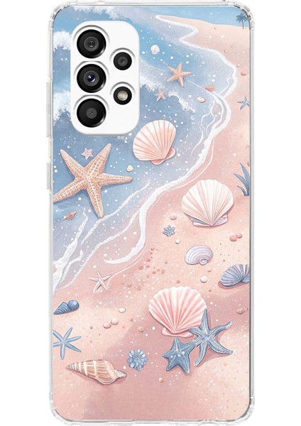 Samsung Galaxy A23 Uyumlu Sahil Deniz Kabuğu Baskılı Silikon Kılıf