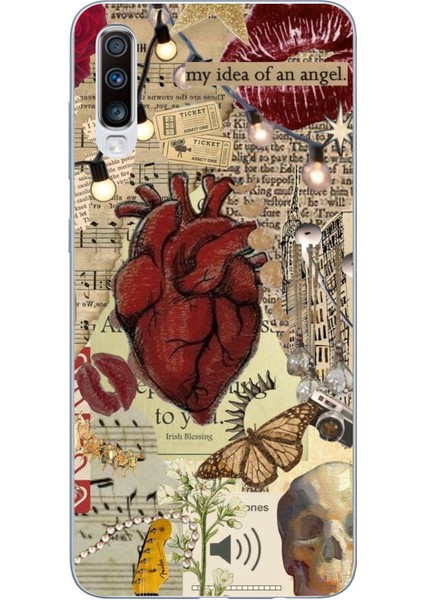 Samsung Galaxy A30S - A50 Uyumlu Vampire Diaries Vintage Baskılı Silikon Kılıf