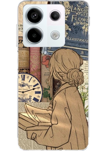 Redmi Note 13 Pro 5g Uyumlu Retro Gazete Kadın Tasarımlı Baskılı Silikon Kılıf