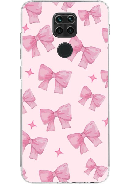 Redmi Note 9 Uyumlu Pembe Fiyonklar Baskılı Silikon Kılıf