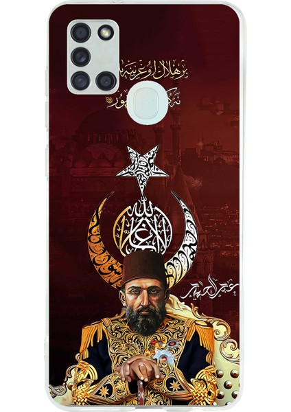 Samsung Galaxy A21S Uyumlu Abdülhamid Han Baskılı Silikon Kılıf