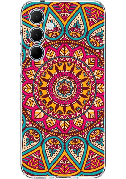 Samsung Galaxy A35 Uyumlu Mandala Baskılı Silikon Kılıf