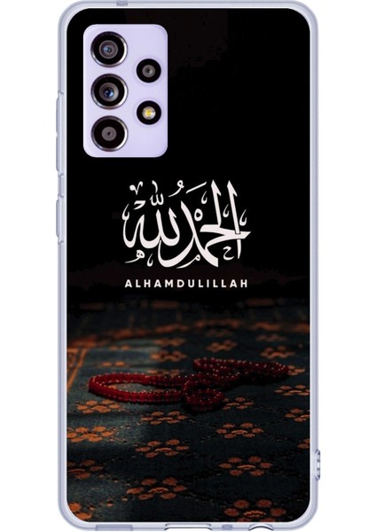 Samsung Galaxy A52 - A52S Uyumlu Elhamdülillah Tesbih Baskılı Silikon Kılıf