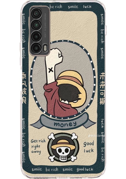 Huawei P Smart 2021 Uyumlu One Piece Dolar Baskılı Silikon Kılıf