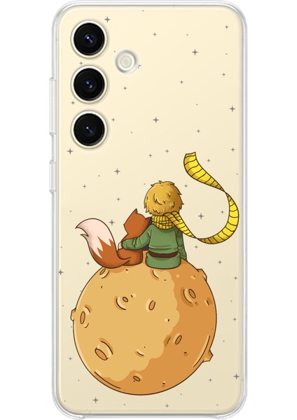 Samsung Galaxy S24 Uyumlu Küçük Prens Gezegen Boa Tasarımlı Baskılı Silikon Kılıf
