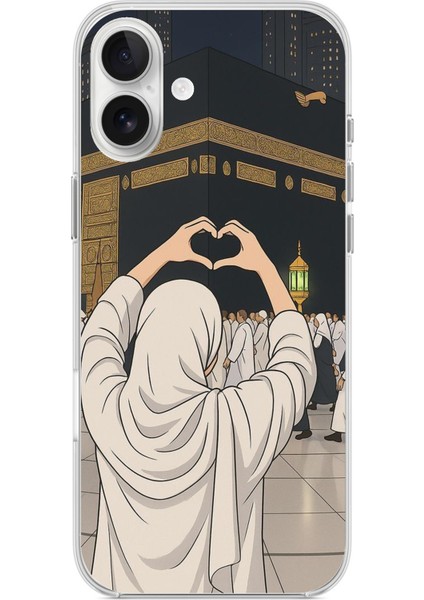 iPhone 16 Plus Uyumlu Kabe Aşkı Baskılı Silikon Kılıf