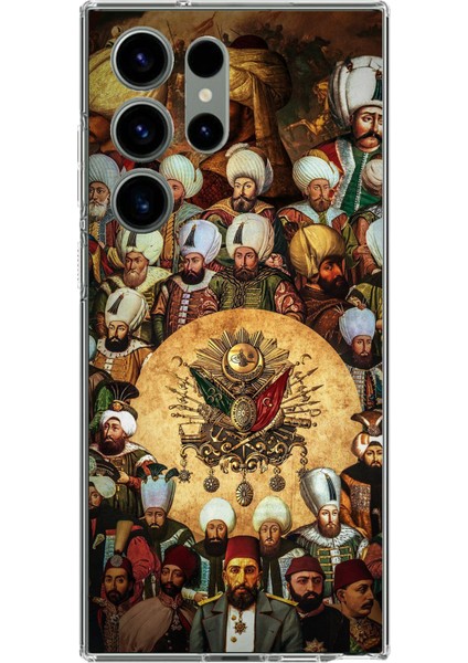 Samsung Galaxy S23 Ultra Uyumlu Osmanlı Padişahları Baskılı Silikon Kılıf