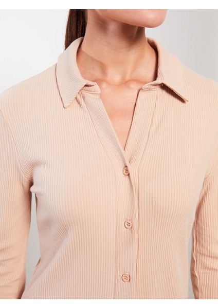 Yeni Sezon Polo Yaka Düz Uzun Kollu Elbise fırsatları