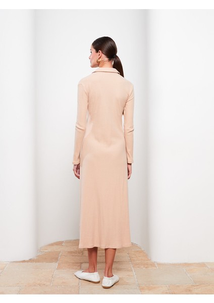 Yeni Sezon Polo Yaka Düz Uzun Kollu Elbise indirimleri