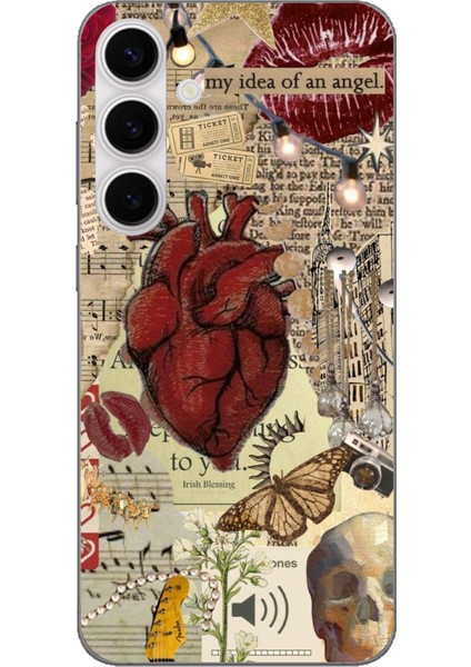 Galaxy S24 Fe Uyumlu Vampire Diaries Vintage Baskılı Silikon Kılıf