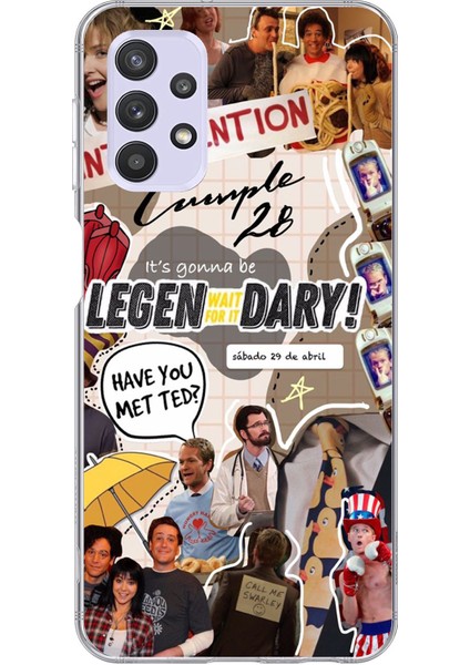 Samsung Galaxy A32 Uyumlu Retro Gazete How I Met Your Mother Tasarımlı Baskılı Silikon Kılıf