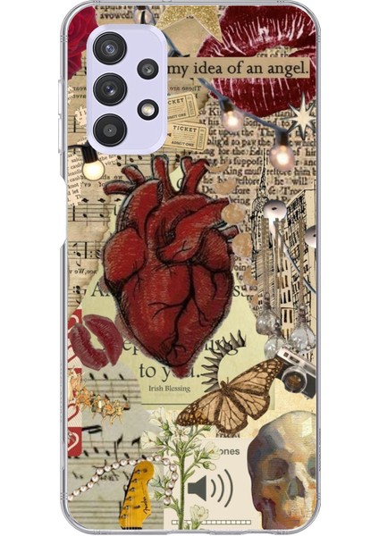 Samsung Galaxy A32 Uyumlu Vampire Diaries Vintage Baskılı Silikon Kılıf