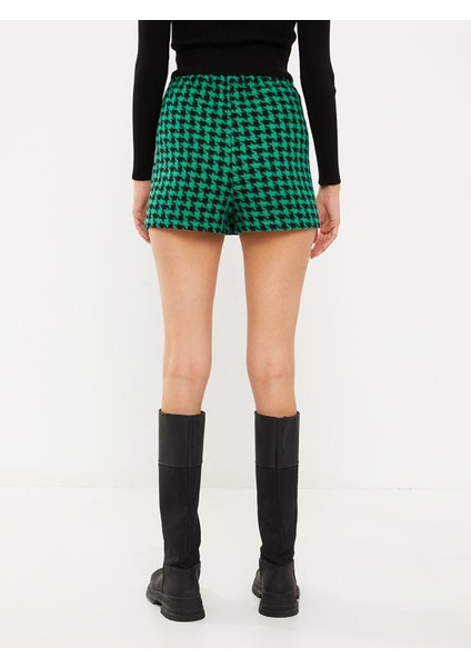 Yeni Sezon Kazayağı Desenli Kadın Tüvit Şort Etek indirimleri