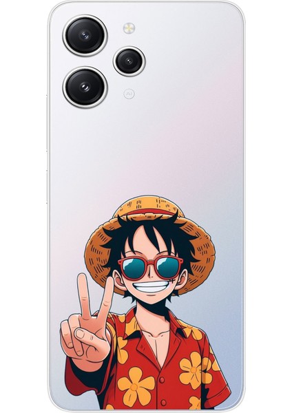 Redmi 12 Uyumlu Monkey D. Luffy Tasarımlı Baskılı Silikon Kılıf
