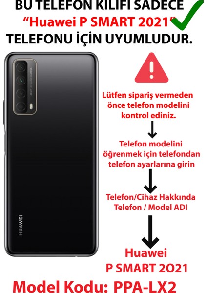 Huawei P Smart 2021 Uyumlu Kırmızı Minik Kalpler Baskılı Silikon Kılıf fiyatları