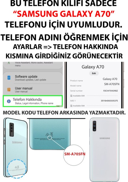 Samsung Galaxy A70 Uyumlu Kenan Yıldız Kurdele Baskılı Silikon Kılıf fiyatları
