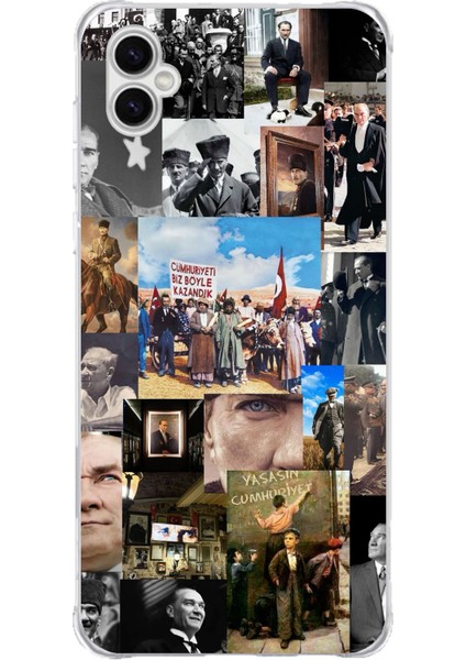 Samsung Galaxy A04 Uyumlu Atatürk Cumhuriyet Baskılı Silikon Kılıf