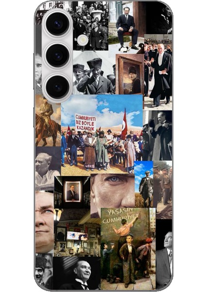 Galaxy S24 Fe Uyumlu Atatürk Cumhuriyet Baskılı Silikon Kılıf