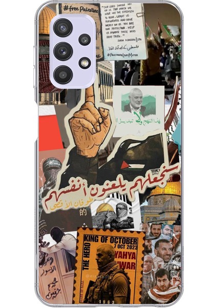 Samsung Galaxy A32 Uyumlu Filistin Özgürlük Baskılı Silikon Kılıf