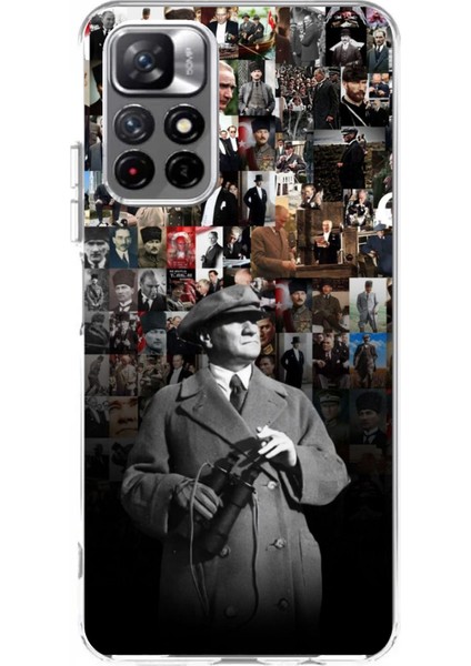 Redmi 10 Uyumlu Atatürk Portre Kolaj Baskılı Silikon Kılıf